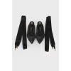 Ties lace ballerinas