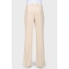 Classic beige straight leg trousers