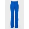Blue straight leg trousers