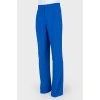 Blue straight leg trousers