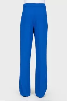 Blue straight leg trousers