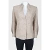 Plaid jacket without lapels