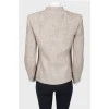 Plaid jacket without lapels
