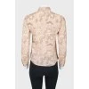 Silk shirt with abstract pattern