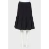 Pleated wool skirt