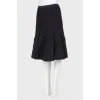 Pleated wool skirt