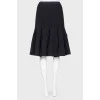 Pleated wool skirt