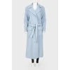 Blue coat with back appliqué