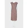 Fitted dress with decorative gathers