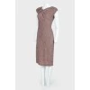 Fitted dress with decorative gathers