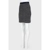 Cashmere black and white skirt