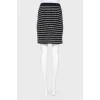 Cashmere black and white skirt