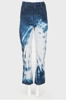Straight fit printed jeans