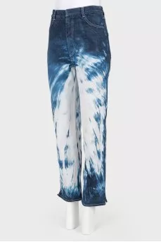 Straight fit printed jeans