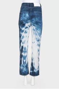 Straight fit printed jeans