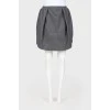 Gray wool skirt