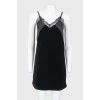 Velvet dress on straps