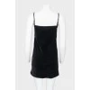 Velvet dress on straps
