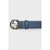Leather blue belt