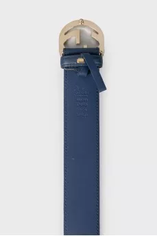 Leather blue belt