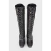 Boots with embellished heels