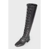 Boots with embellished heels