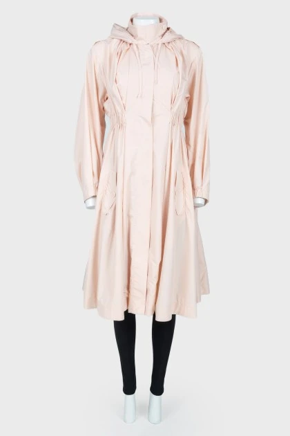 Pale pink trench coat
