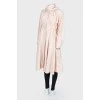 Pale pink trench coat