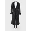 Sheepskin coat on fur