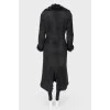 Sheepskin coat on fur