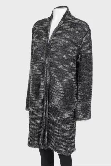 Inside out effect wool cardigan