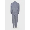 Striped suit with golden buttons