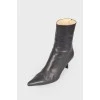 Stiletto leather boots