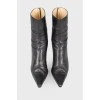 Stiletto leather boots