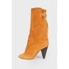 Light brown suede boots