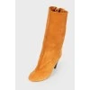 Light brown suede boots