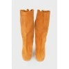 Light brown suede boots
