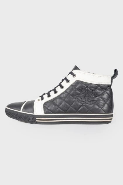 High quilted sneakers