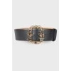 A wide leather belt