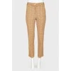 Checkered straight trousers