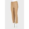 Checkered straight trousers