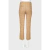 Checkered straight trousers