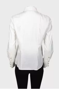 White blouse with ruffles
