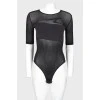 Black translucent bodysuit