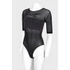 Black translucent bodysuit