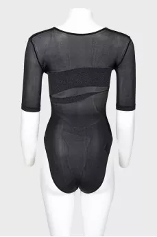 Black translucent bodysuit