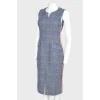 Fitted dress with stripes