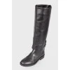High leather boots