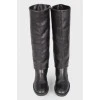 High leather boots