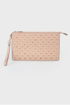 Powdery clutch with golden studs